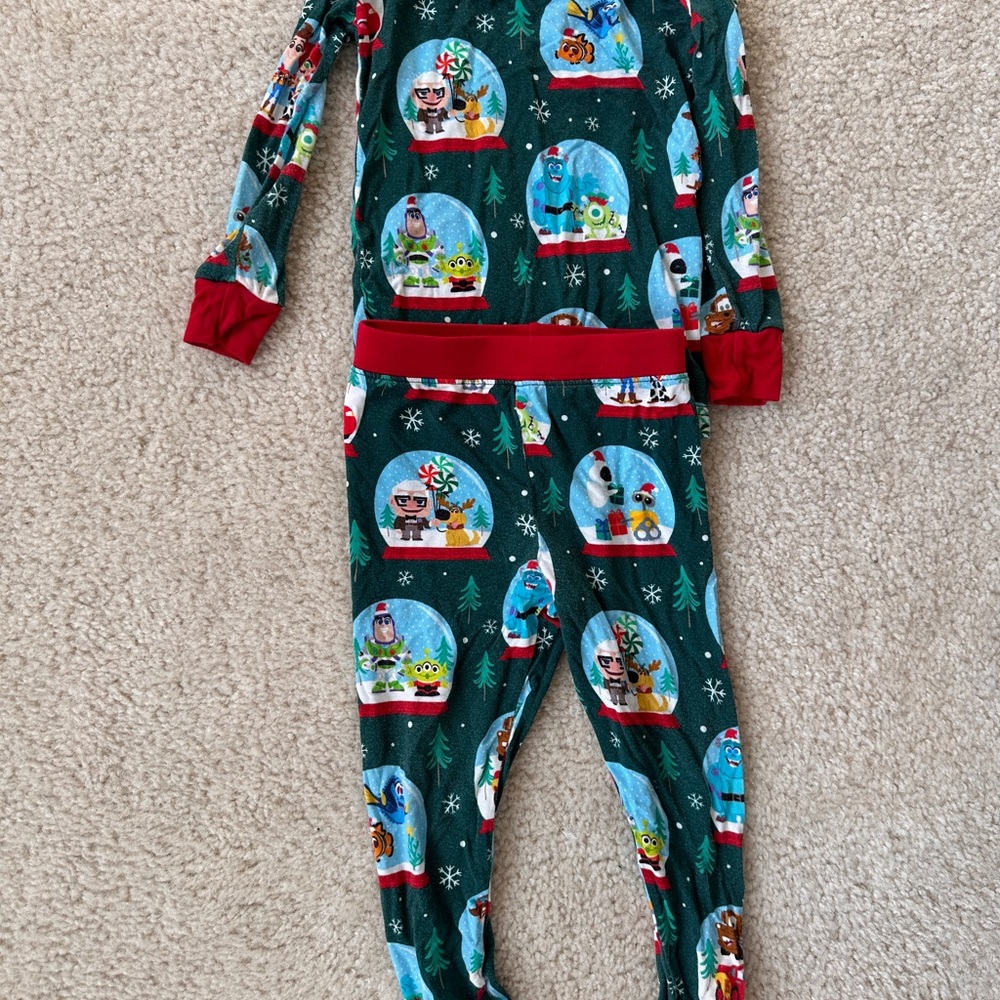 Little sleepies Disney Pixar Christmas globe pjs 12-18m